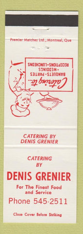Matchbook Cover - Denis Grenier Catering Canada