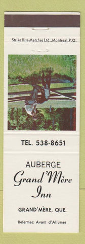 Matchbook Cover - Auberge Grand Mere Inn Grand Mere QC