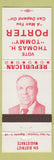 Matchbook Cover - Thomas H Porter Election Republican