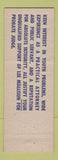 Matchbook Cover - Lee Mallison Election Probate Judge Battle Creek MI