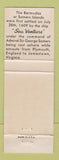 Matchbook Cover - Arms Bermuda Somers Islands Sea Ventgure