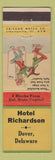 Matchbook Cover - Hotel Richardson Dover DE hillbilly X-Ray