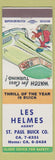 Matchbook Cover - Les Helmes Buick ST Paul MN safety