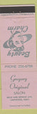 Matchbook Cover - Gregory Salon Lakewood OH girlie lavender