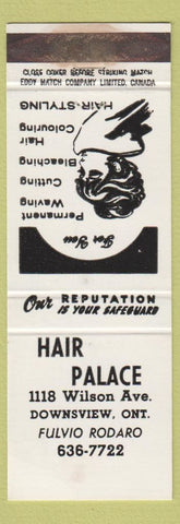 Matchbook Cover - Hair Palace Downsview ON girlie WORN