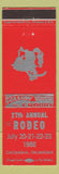 Matchbook Cover - 27th Rodeo Chickasha OK