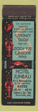 Matchbook Cover - Hotel Juneau Milwaukee WI lobster