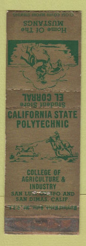 Matchbook Cover - California State Polytechnic San Dimas CA WORN
