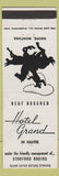 Matchbook Cover - Hotel Grand Havre MT cowboy