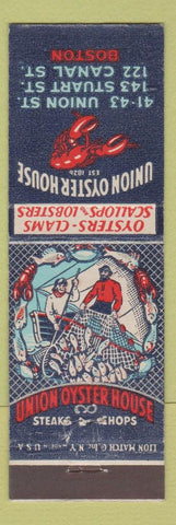 Matchbook Cover - Union Oyster House Boston MA lobster