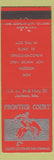 Matchbook Cover - Frontier Cour Jackson MO cowboy