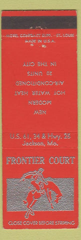 Matchbook Cover - Frontier Cour Jackson MO cowboy