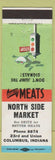 Matchbook Cover - North Side Market Deitz Columbus IN hillbilly frog