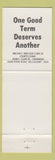 Matchbook Cover - Melvin S Reed Lake County Clerk of Courts Willoughby OH