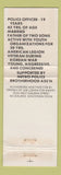 Matchbook Cover - Joseph Ludan Milwaukee County Sheriff WEAR