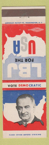 Matchbook Cover - Lyndon B Johnson for President election