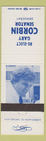 Matchbook Cover - Gary Corbin Senator Democrat MI Michigan