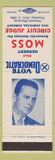 Matchbook Cover - Herbert Moss Circuit Judge 1964 Jefferson County MO
