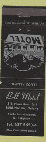 Matchbook Cover - Bell Motel Burlington ON