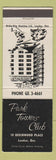 Matchbook Cover - Park Towers Club London ON