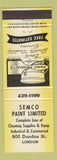 Matchbook Cover - Semco Paint London ON yellow