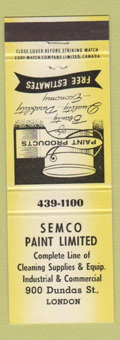 Matchbook Cover - Semco Paint London ON yellow