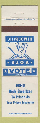 Matchbook Cover - Dick Sweitzer Prison Inspector