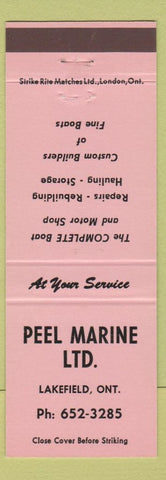Matchbook Cover - Peel Marine Lakefield ON