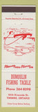 Matchbook Cover - Dumoulin Fishing Tackle Timmins ON