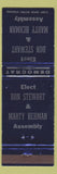 Matchbook Cover - Don Stewart Marty Herman Assembly Election NJ