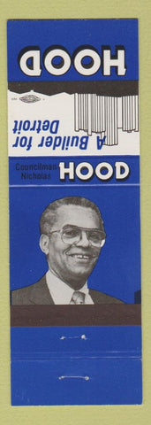 Matchbook Cover - Councilman Nicholas Hood Detroit MI election