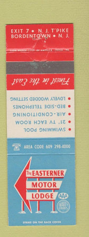 Matchbook Cover - Easterner Motor Lodge Bordentown NJ