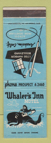 Matchbook Cover - Whaler's Inn Motel Anaheim CA Disneyland reference