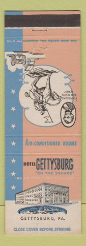 Matchbook Cover - Hotel Gettysburg PA Abraham Lincoln