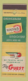Matchbook Cover - Guest Airways Chiclets Gum