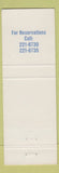 Matchbook Cover - Siciliano's Restaurant Lounge Upper Saint Clair PA