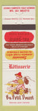 Matchbook Cover - Au Petit Poucet Montreal QC Val David