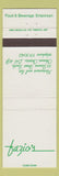 Matchbook Cover - Faxio's  Oshawa ON