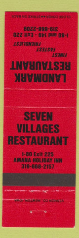 Matchbook Cover - Landmark Restaurant Amana IA