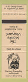 Matchbook Cover - Monk's Vineyard Restaurant St Augustine FL