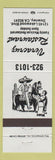 Matchbook Cover - Veracruz Restaurant Downey CA