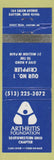 Matchbook Cover - Arthritis Foundation Southwestern Ohio Chapter Dayton