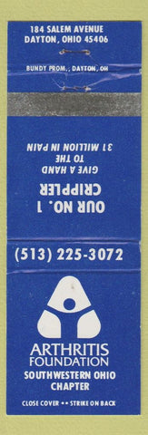 Matchbook Cover - Arthritis Foundation Southwestern Ohio Chapter Dayton