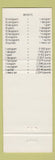 Matchbook Cover - Padaria Brazil Toronto ON
