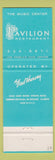 Matchbook Cover - Pavilion Restaurant Fred Harvey Los Angeles CA