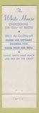 Matchbook Cover - White House Biloxi MS
