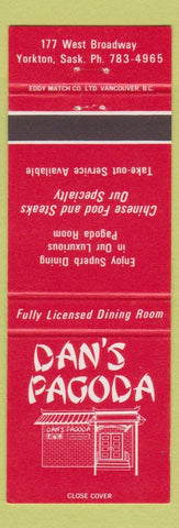 Matchbook Cover - Dan's Pagoda Yorkton SK