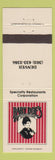 Matchbook Cover - Baby Doe's Restaurant Denver Colorado WEAR girlie