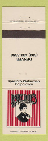 Matchbook Cover - Baby Doe's Restaurant Denver Colorado WEAR girlie