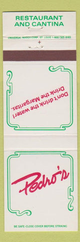 Matchbook Cover - Pedro's Cantina Restaurant Hamilton Oxford OH Richmond IN